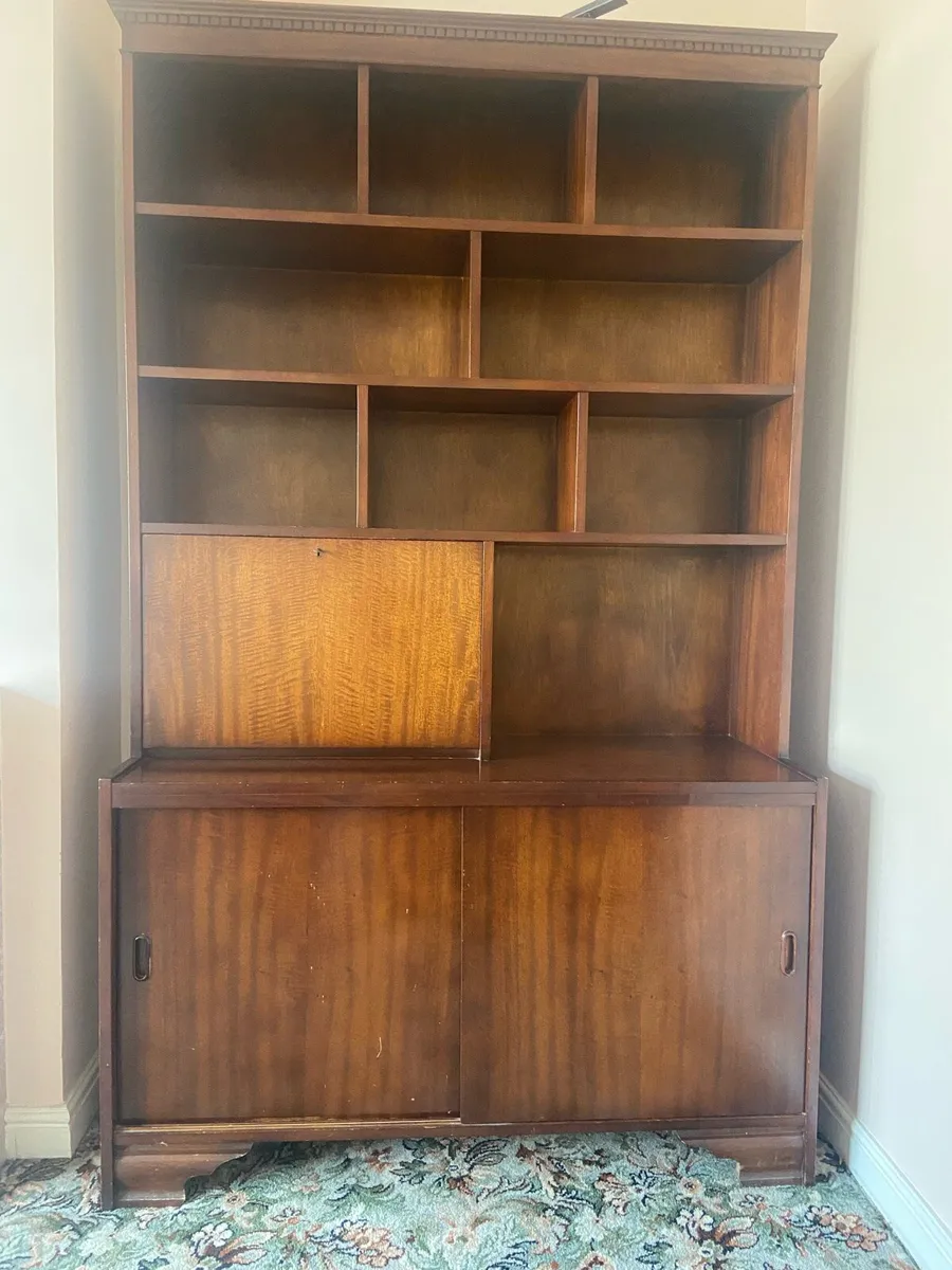 Mahogany Display Unit with drinks press - Image 1