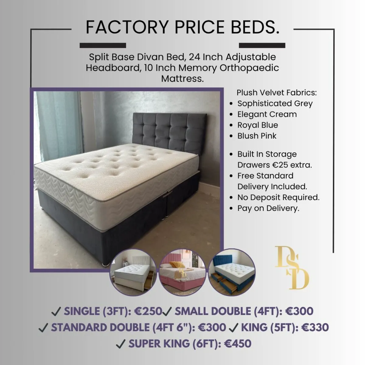 Standard Double Bed - Nationwide Cash on Delivery - Image 1