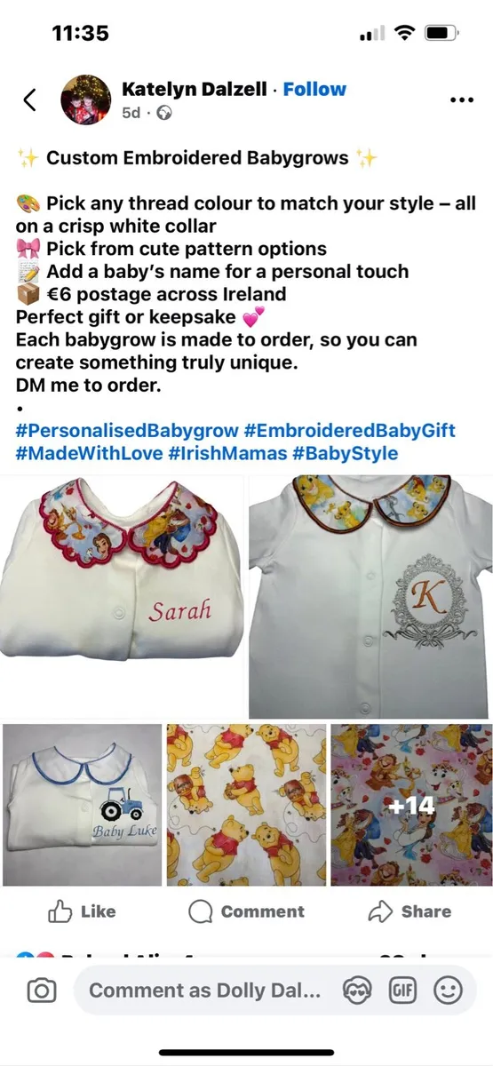Embroidered baby gross - Image 1