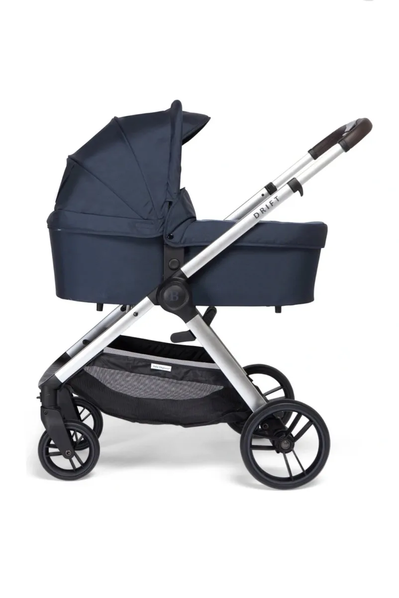 3 in 1 travel system with R129 car seat in navy - Image 2