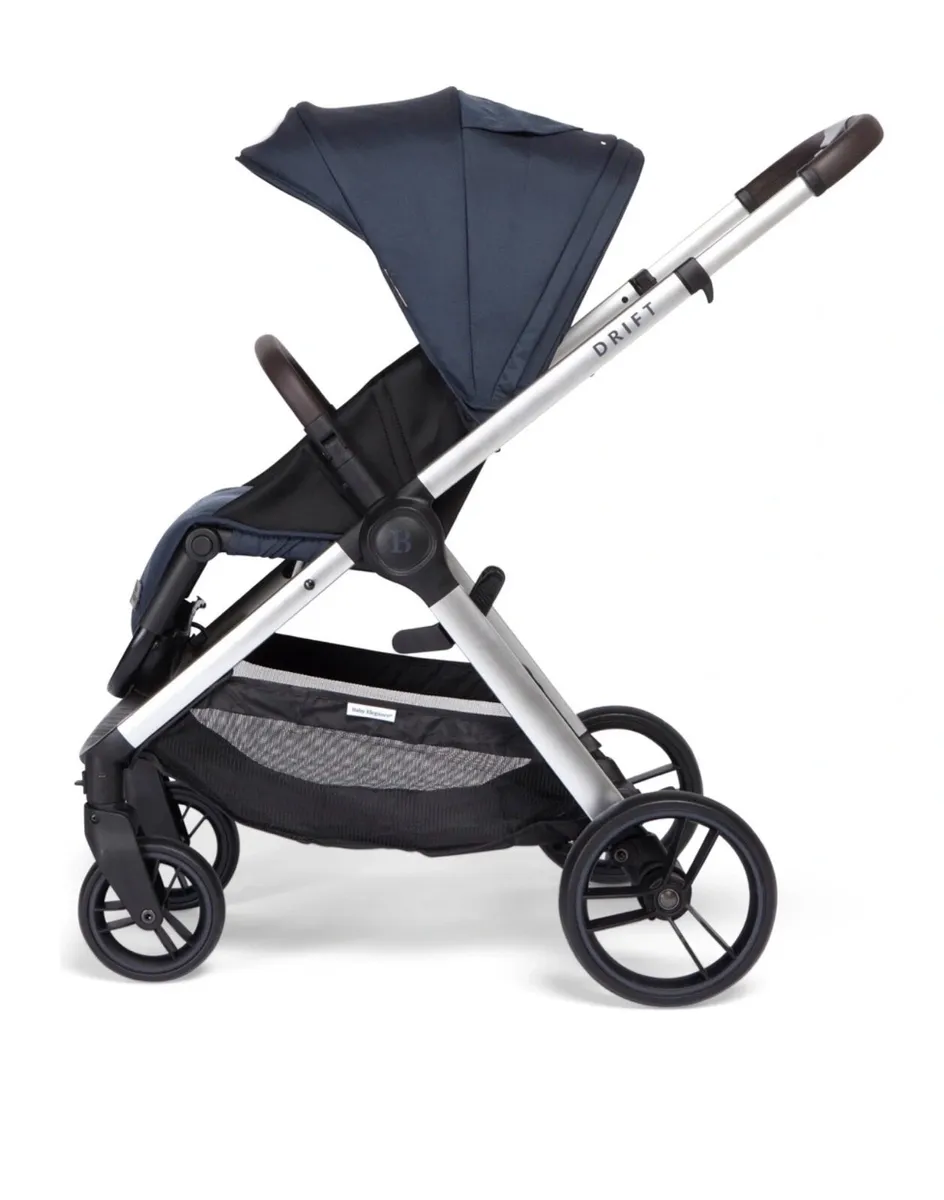 3 in 1 travel system with R129 car seat in navy - Image 3