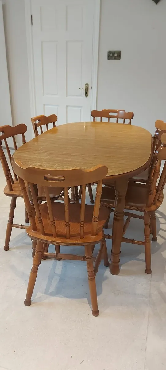 Extending Table and 6 Chairs - Image 2