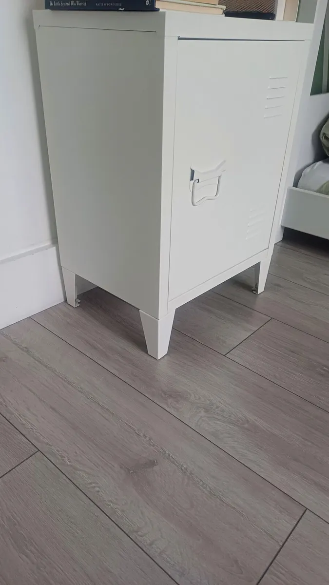 Childrens metal bedside locker