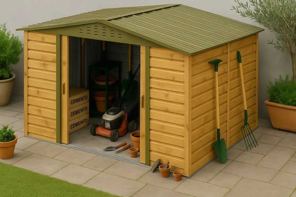 Alpine 10x10 Steel Garden Sheds - Image 1