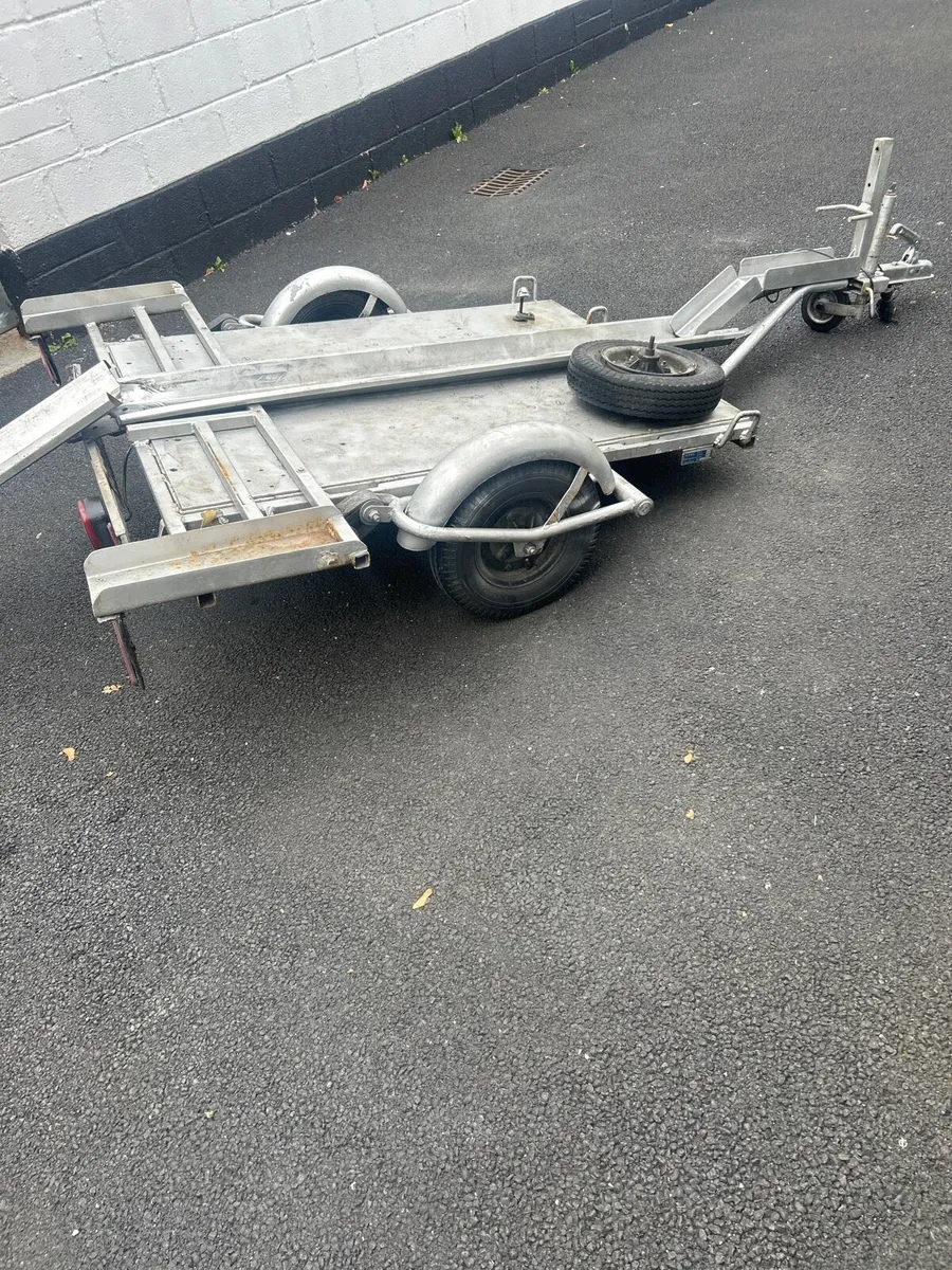 ERKA galvinised motorbike trailer - Image 1