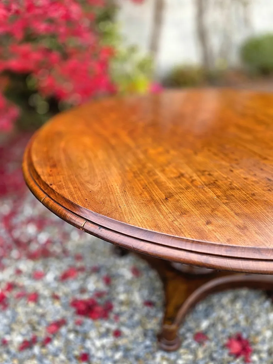 Victorian Round Breakfast Table- Circa 1860 - Image 4