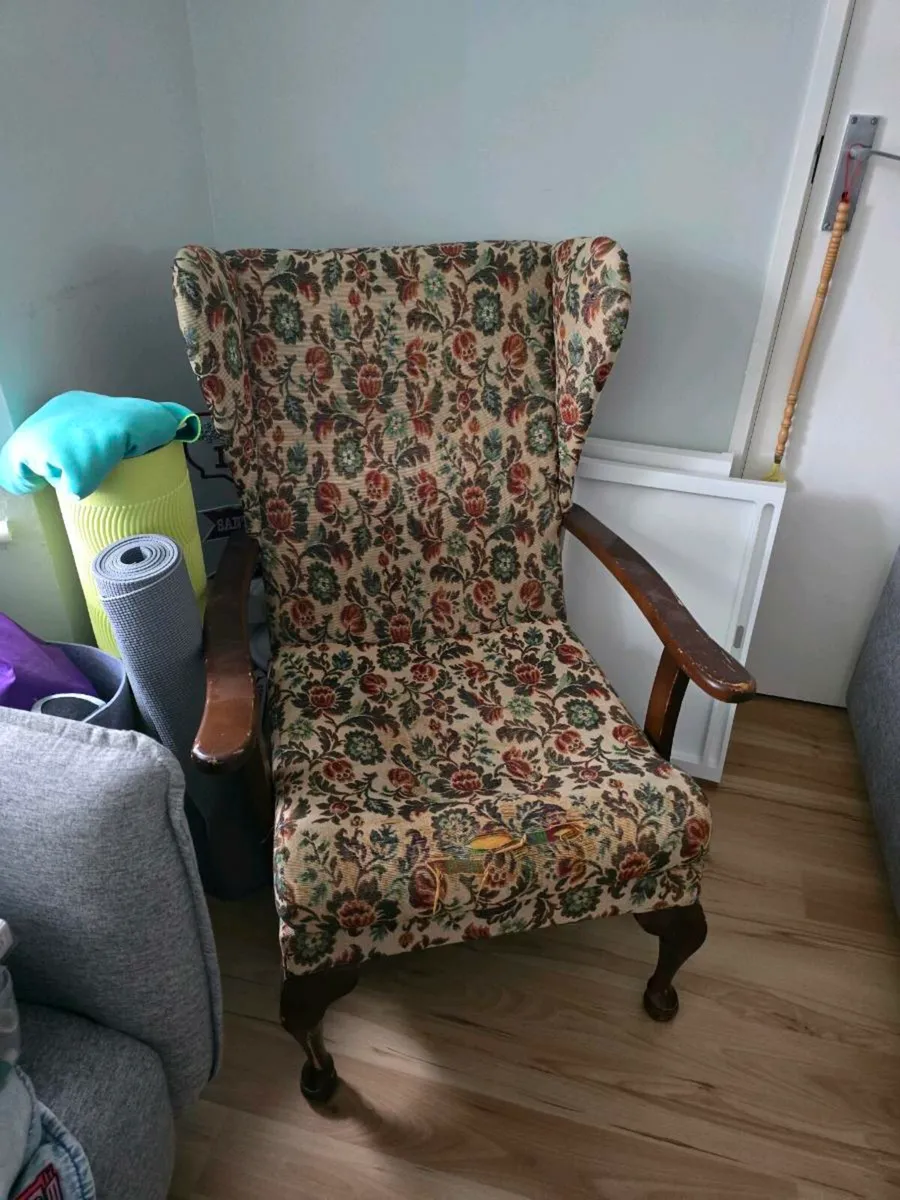 Vintage Wingback Chair - Image 1