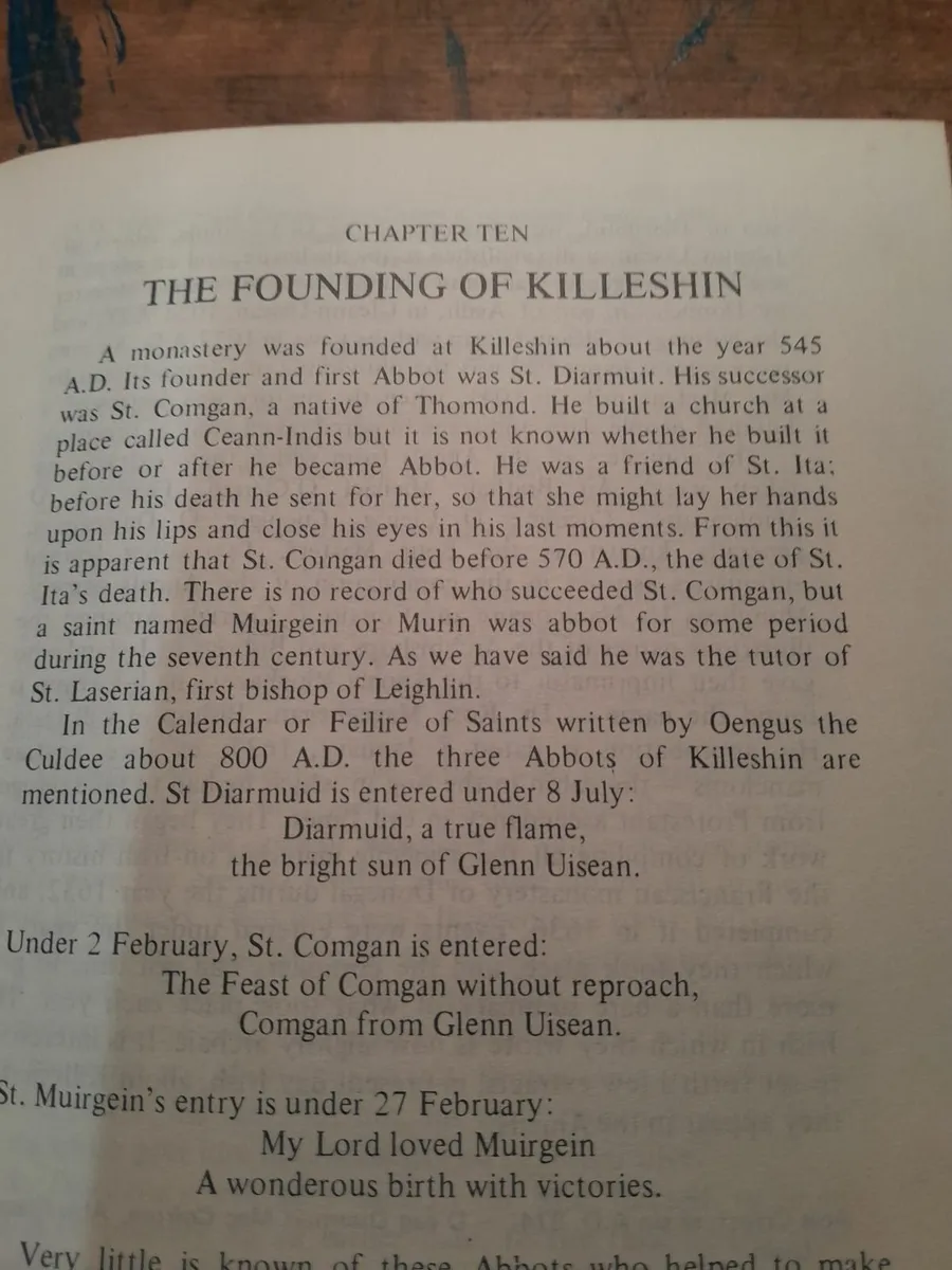 Vintage  book on the parish of  killeshin and grai - Image 3