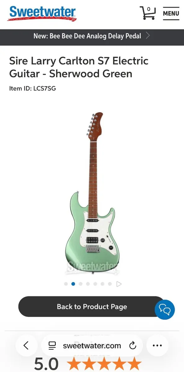 Sire Larry Carlton S7 Electric Guitar – Sherwood G - Image 1