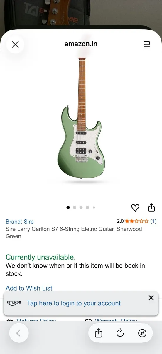 Sire Larry Carlton S7 Electric Guitar – Sherwood G - Image 2