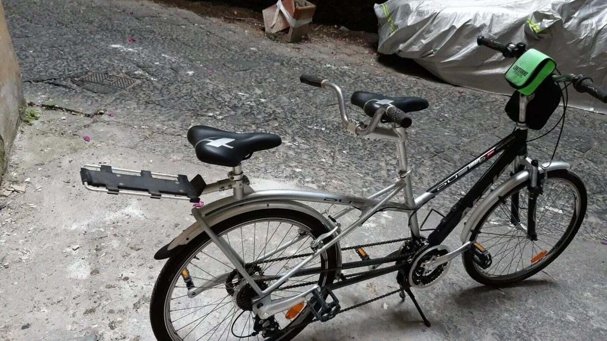 Compact Tandem bike - can fit a regular bike rack - Image 4