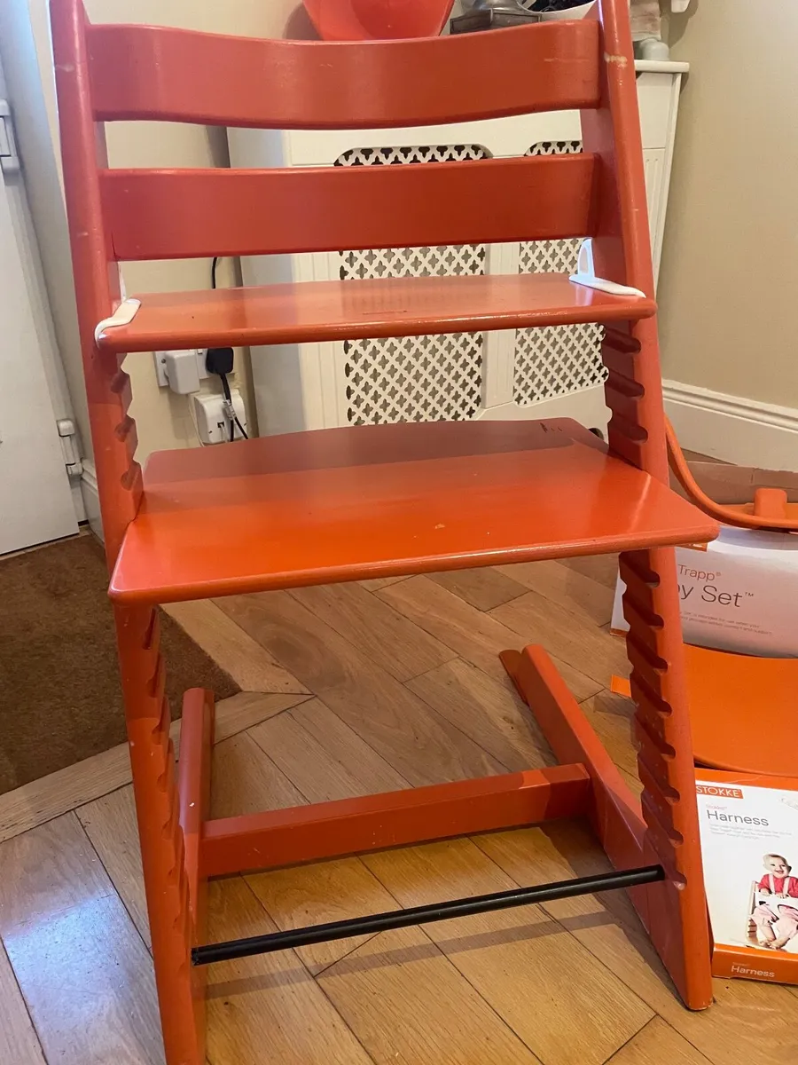 Stokke Tripp Trapp Chair, Babyset, Cushion, Harnes - Image 3