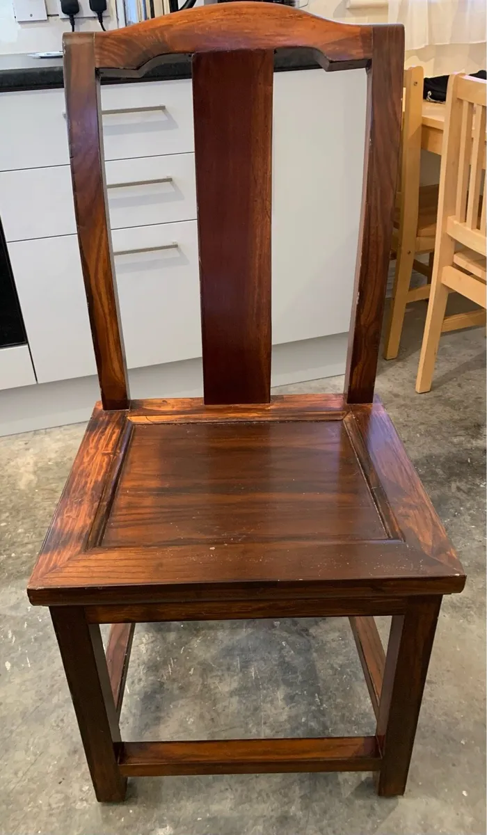 Kitchen/Dining Table Chairs (6) Solid Wood - Image 2