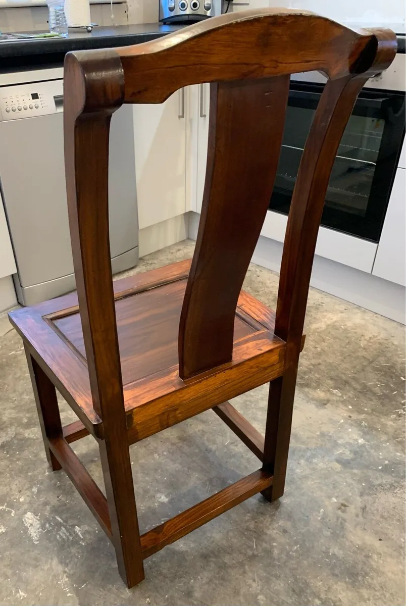 Kitchen/Dining Table Chairs (6) Solid Wood - Image 3