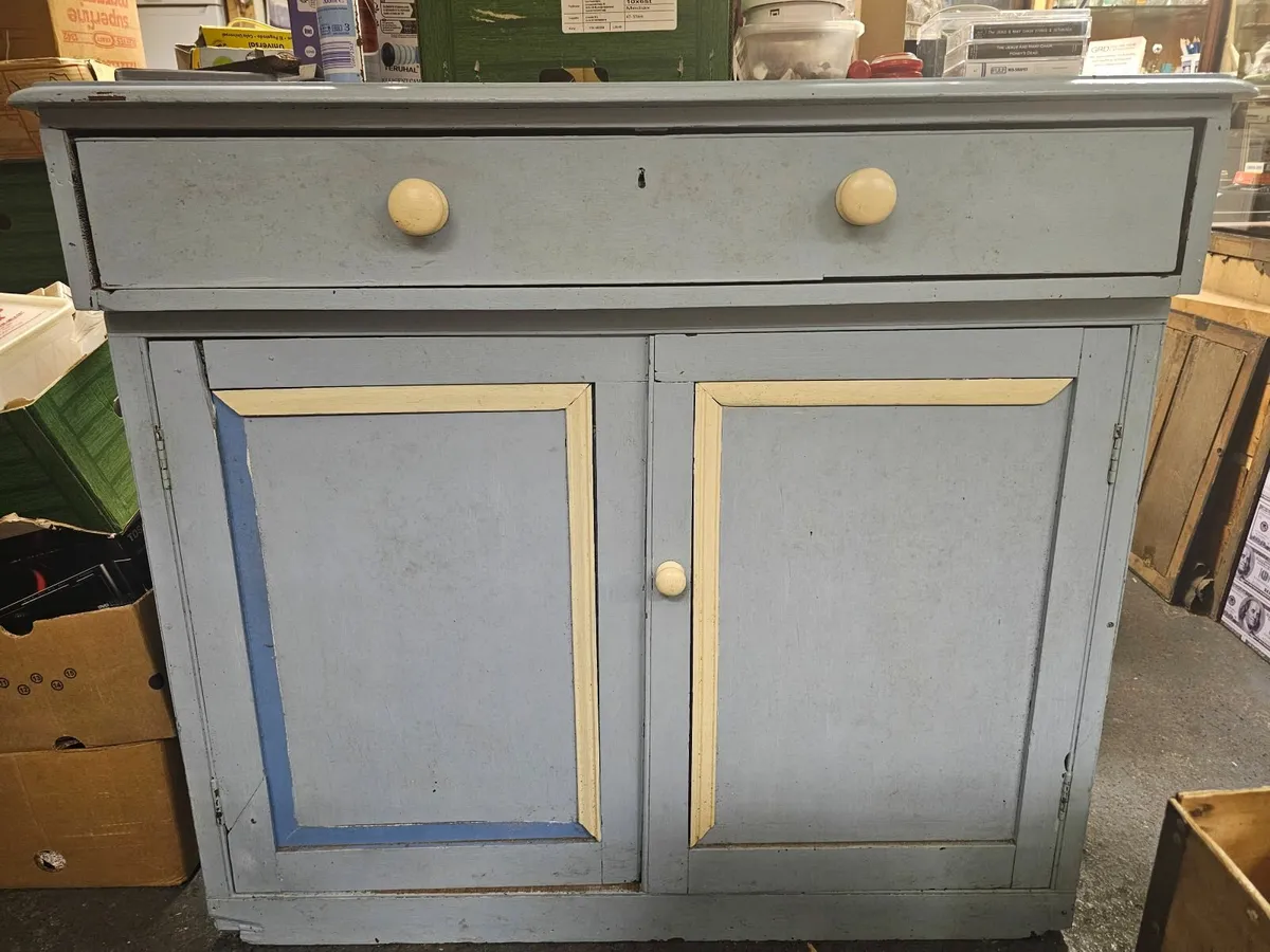 Antique painted bookcase base for restoration - Image 2