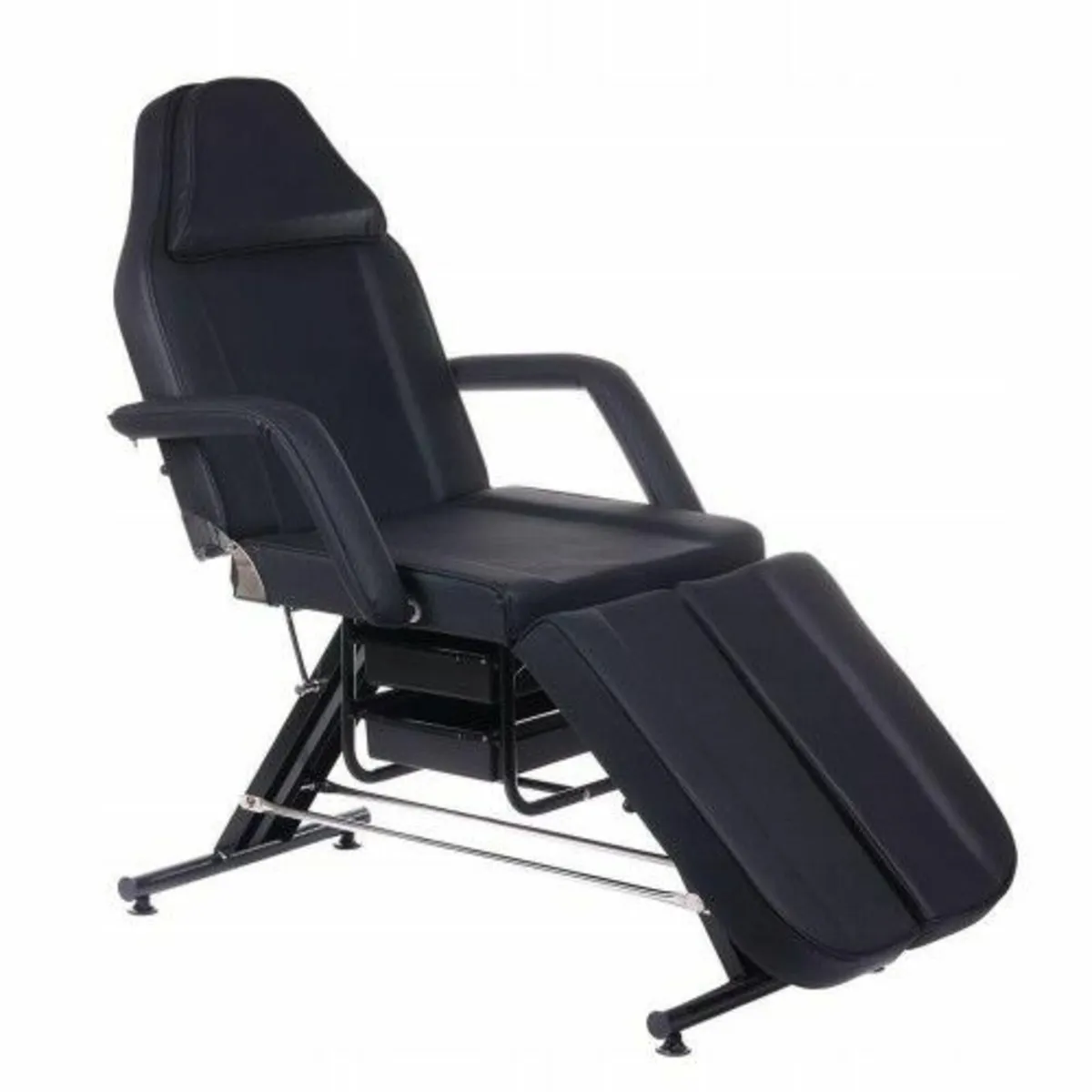 Beauty cosmetic bed chair with 2 cuvettes wht/blac - Image 1