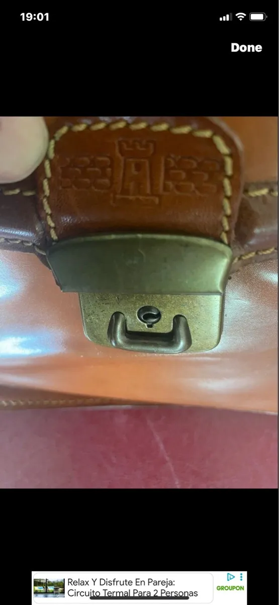Vintage leather Briefcase / Laptop Bag - Image 2