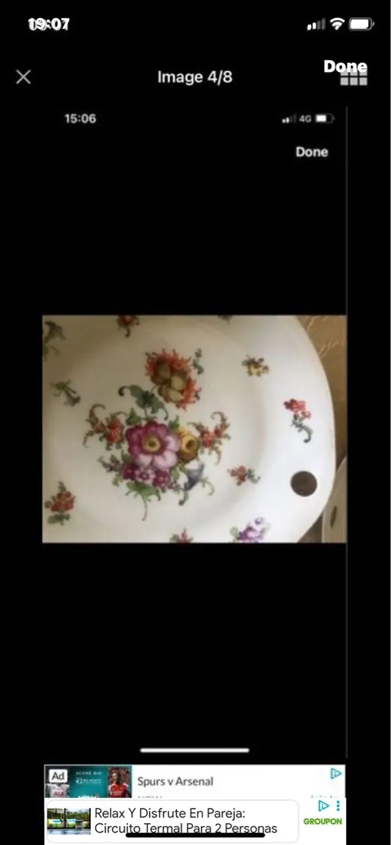 Antique Hand Painted Meissen Plate Set - Image 4