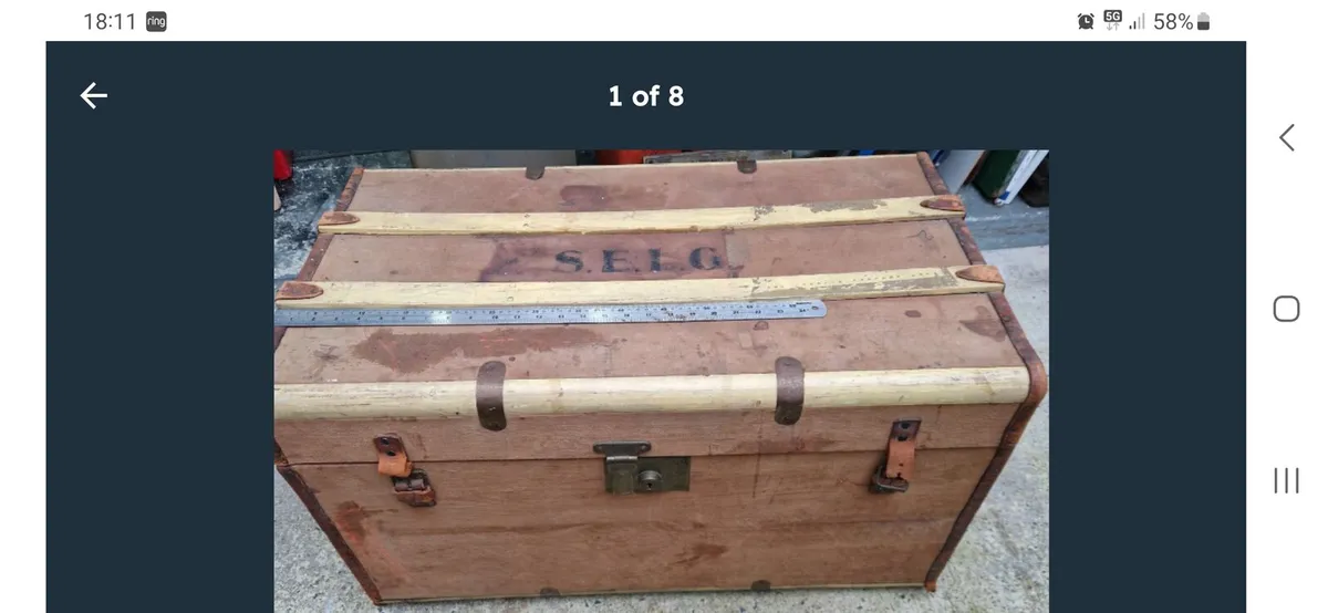 Vintage travel trunk case - Image 1
