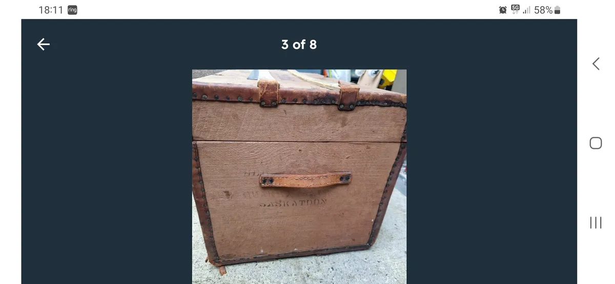 Vintage travel trunk case - Image 3