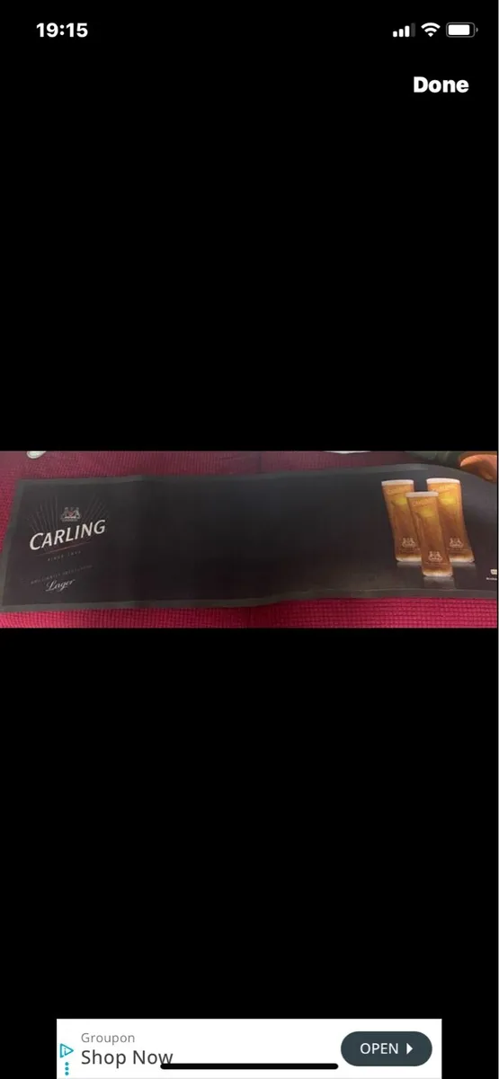 Large Carling Bar Runner / Drip Mat - Image 1