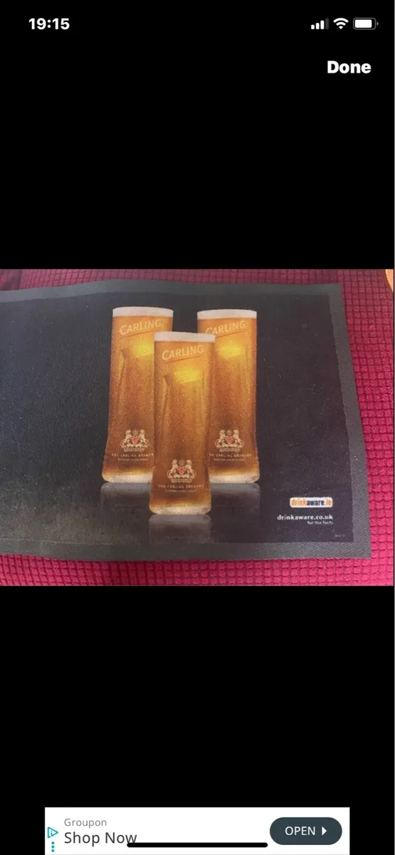 Large Carling Bar Runner / Drip Mat - Image 3