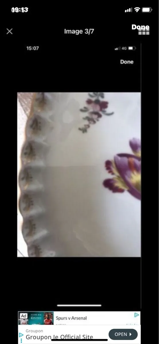 Large Hand Painted Meissen Dish - Image 3