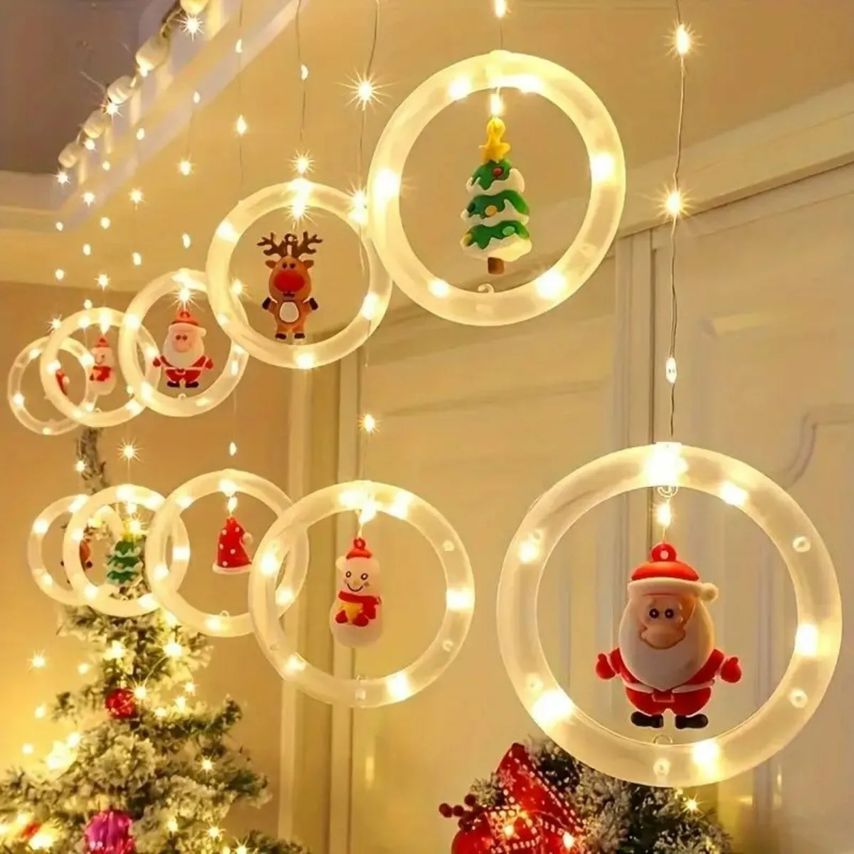 Christmas LED Curtain Lights Rustic Design - Image 2