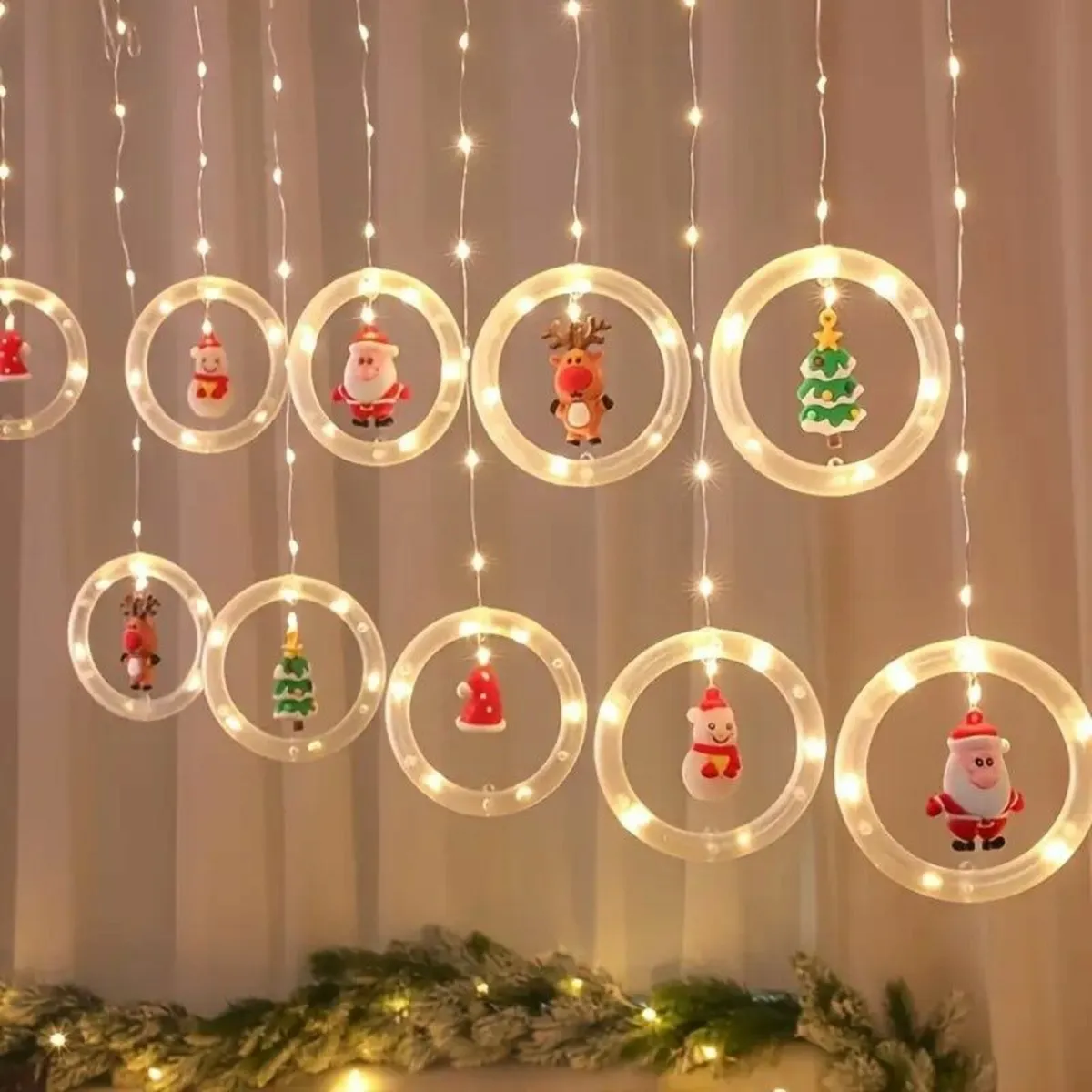 Christmas LED Curtain Lights Rustic Design - Image 3