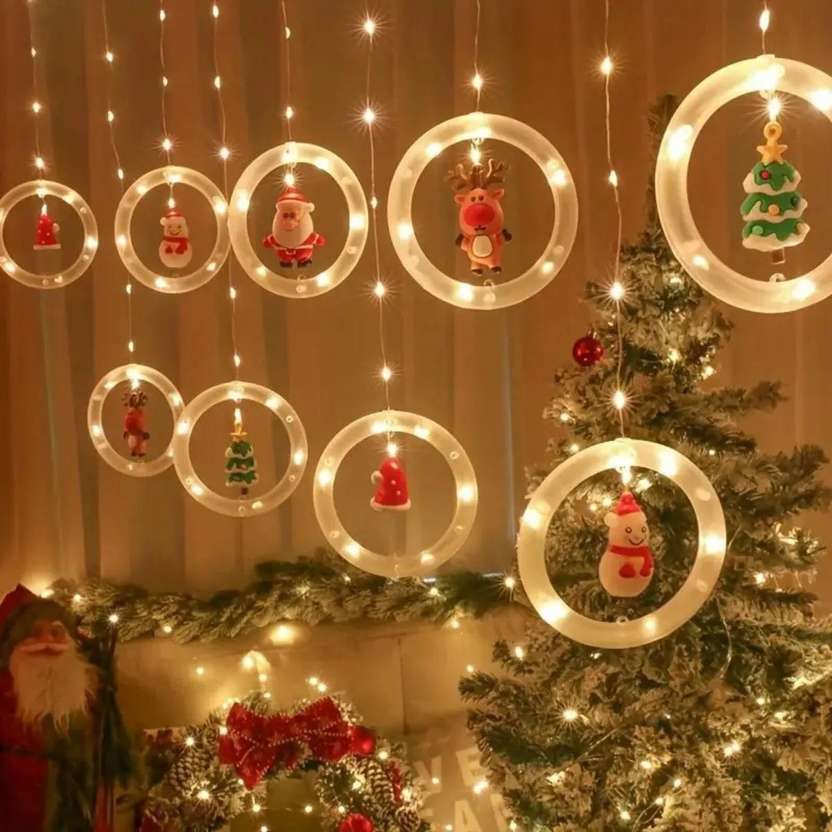 Christmas LED Curtain Lights Rustic Design - Image 4