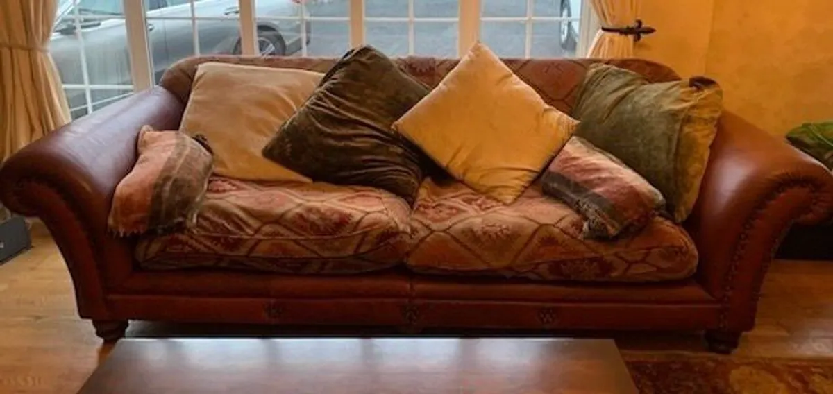 Three-seater sofa and armchair (collection only) - Image 1