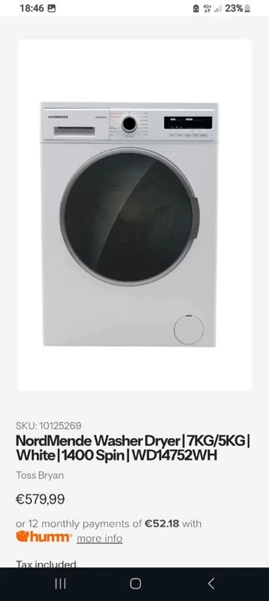 NordMende Washer Dryer - Image 1