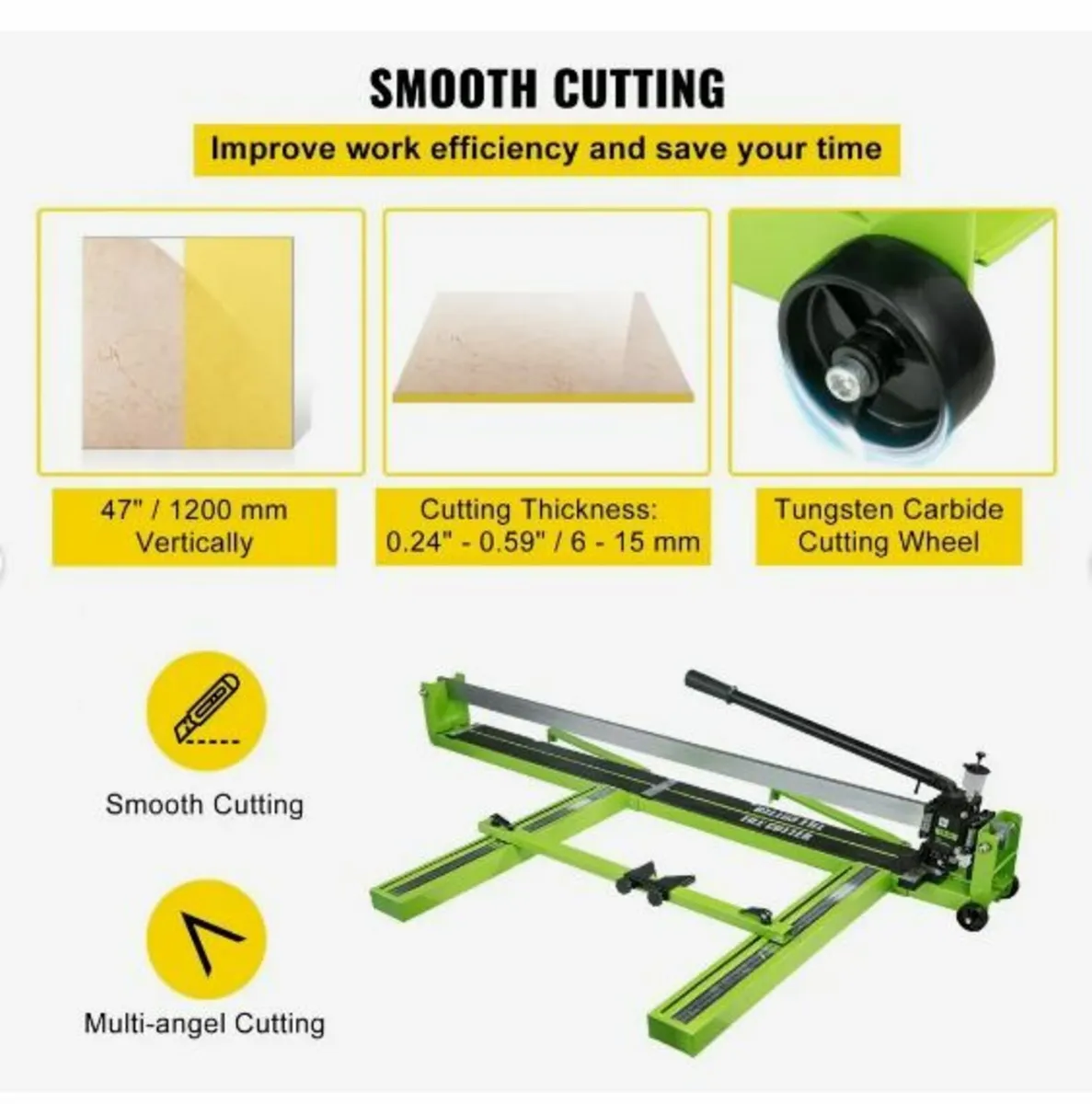 Tile Cutter 47-Inch Manual Tile Cutter 1.4-Inch - Image 3