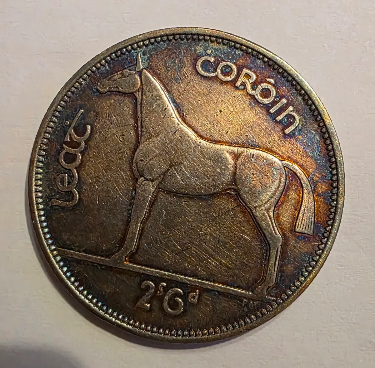 1940 irish silver half crown - Image 1
