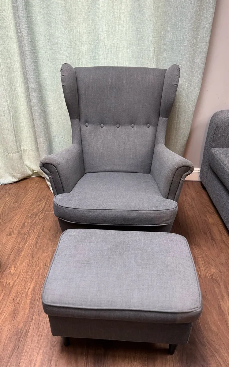 Armchair and Footstool - Image 1