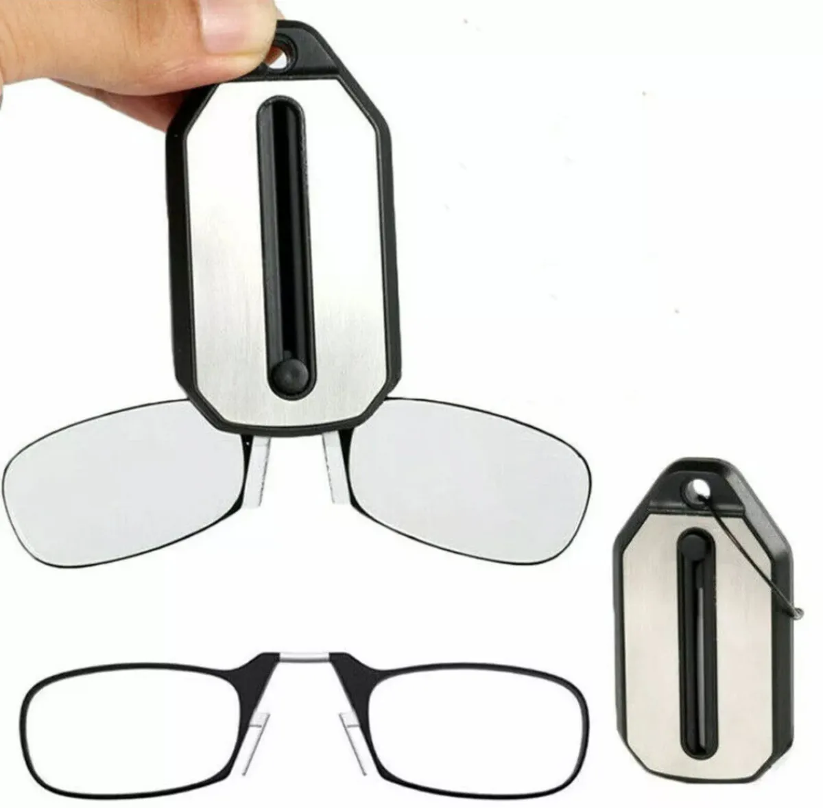 Mini Nose Clip On Portable Reading Glasses NEW - Image 2