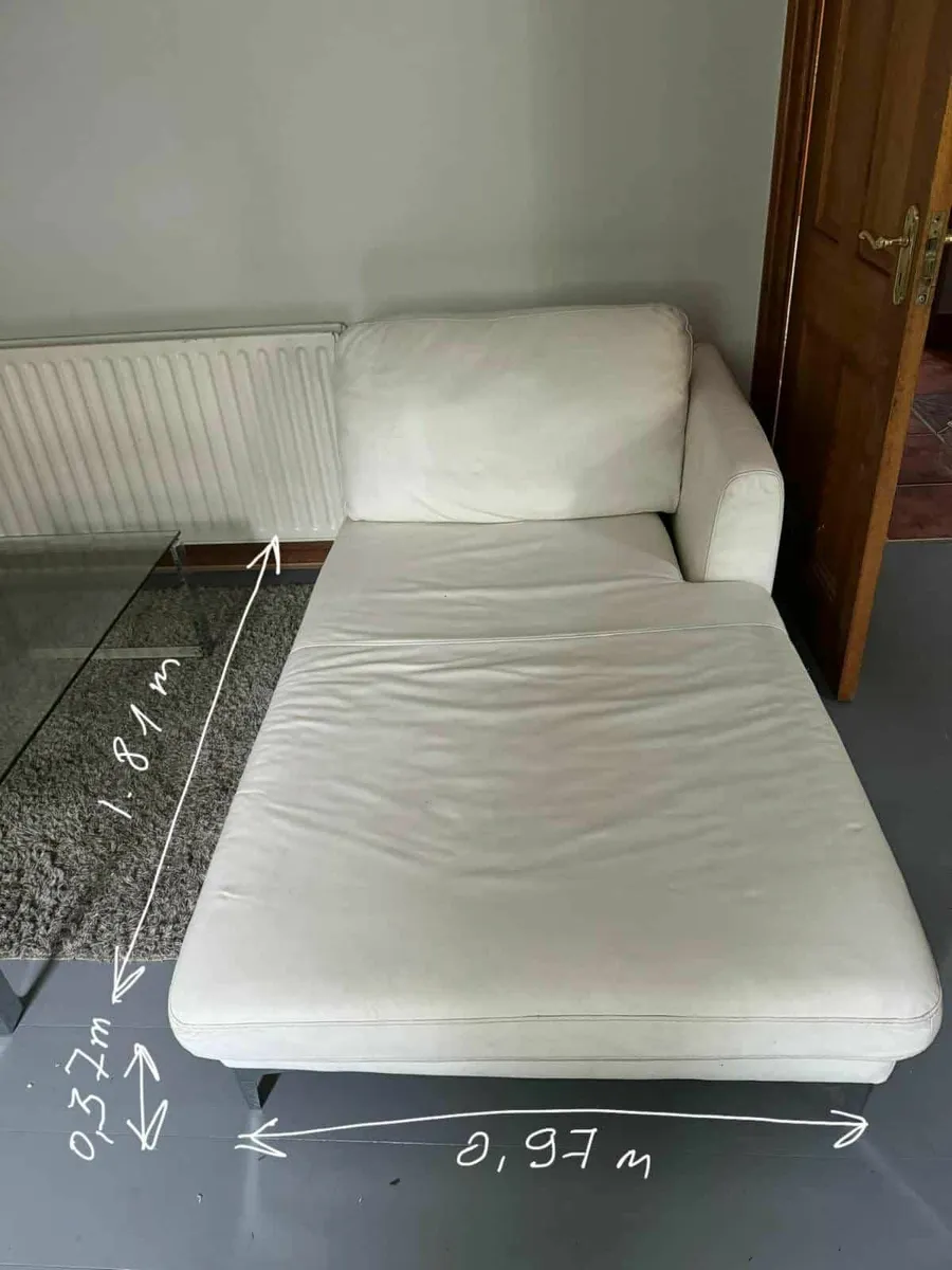 white leather bed - Image 1
