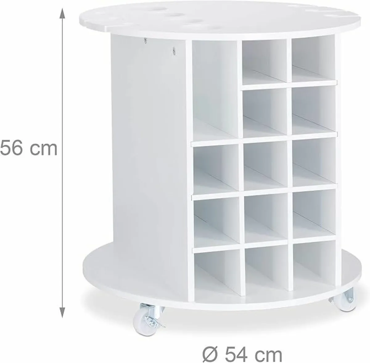 Rolling Bar on wheels wine rack & glass Holders - Image 2