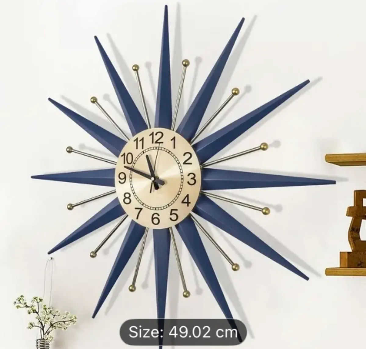 Mid century style wall clock free postage - Image 1