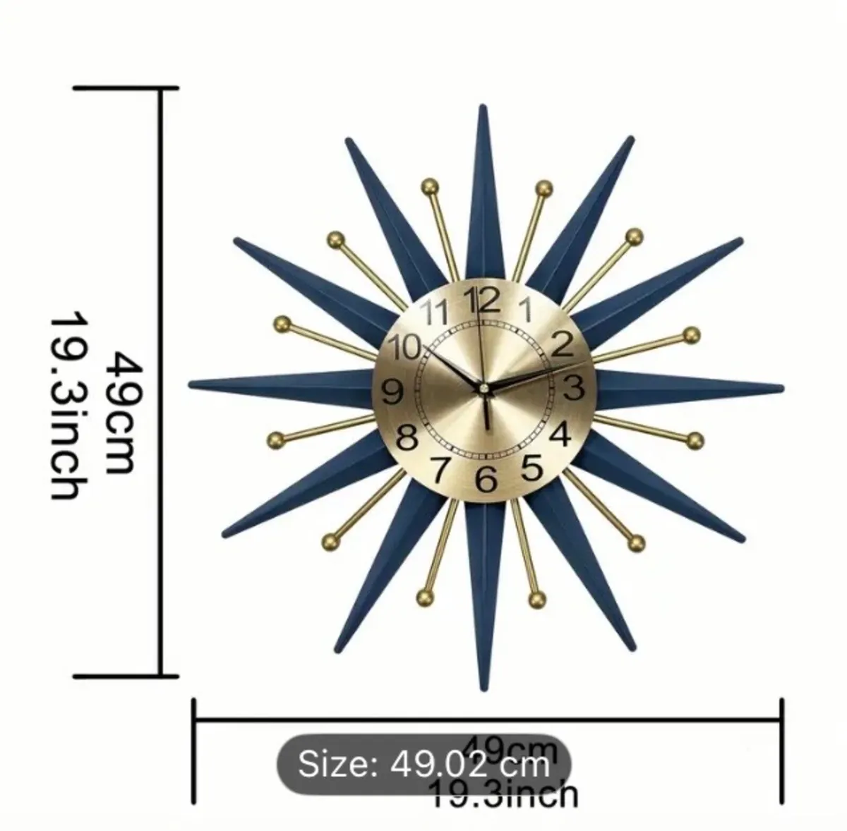 Mid century style wall clock free postage - Image 2