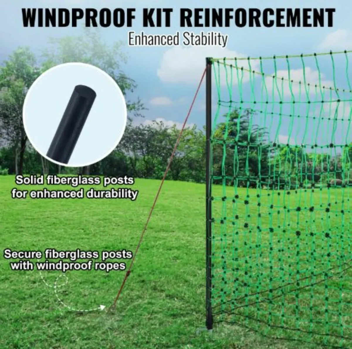 Electric Fence Netting,48"H x168' L,PE Net Fencing - Image 3