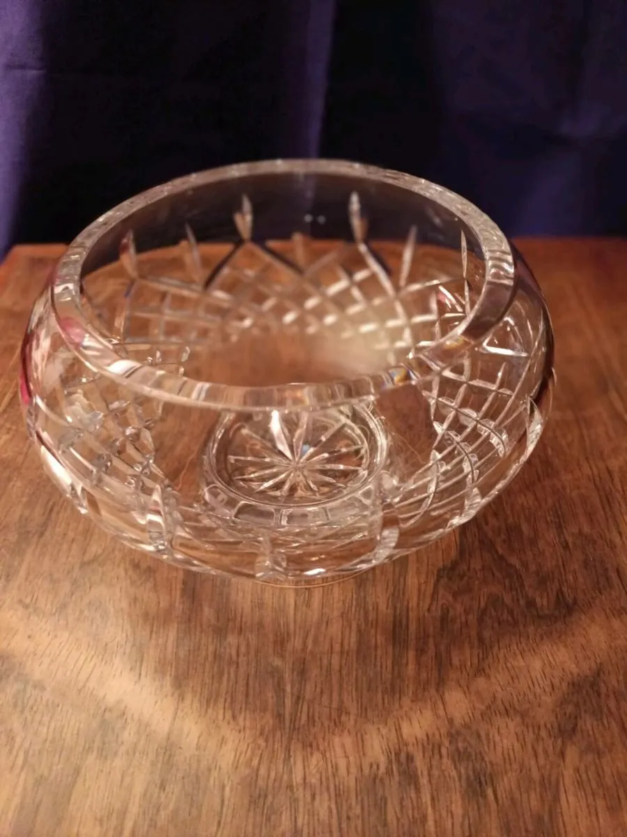 GALWAY Irish  Crystal  LONGFORD 8 inch Footed Bowl - Image 2