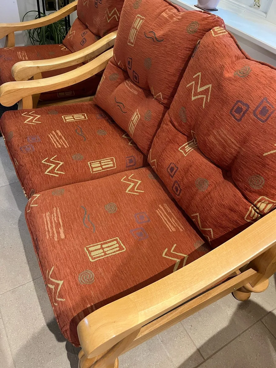 Two Seater Sofa and Two Chairs - Image 1