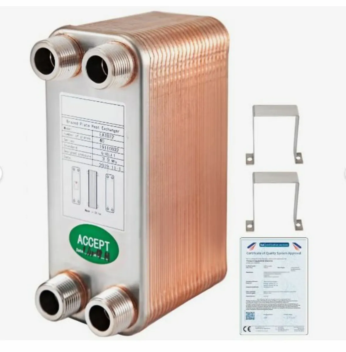Heat Exchanger 3/4” MNPT Ports - Image 1