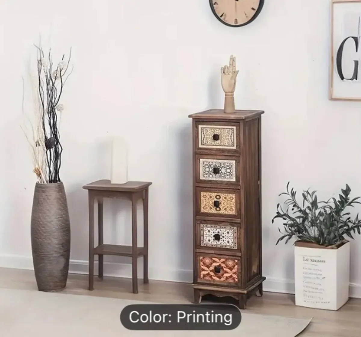 Chest of drawers printed style free postage - Image 1