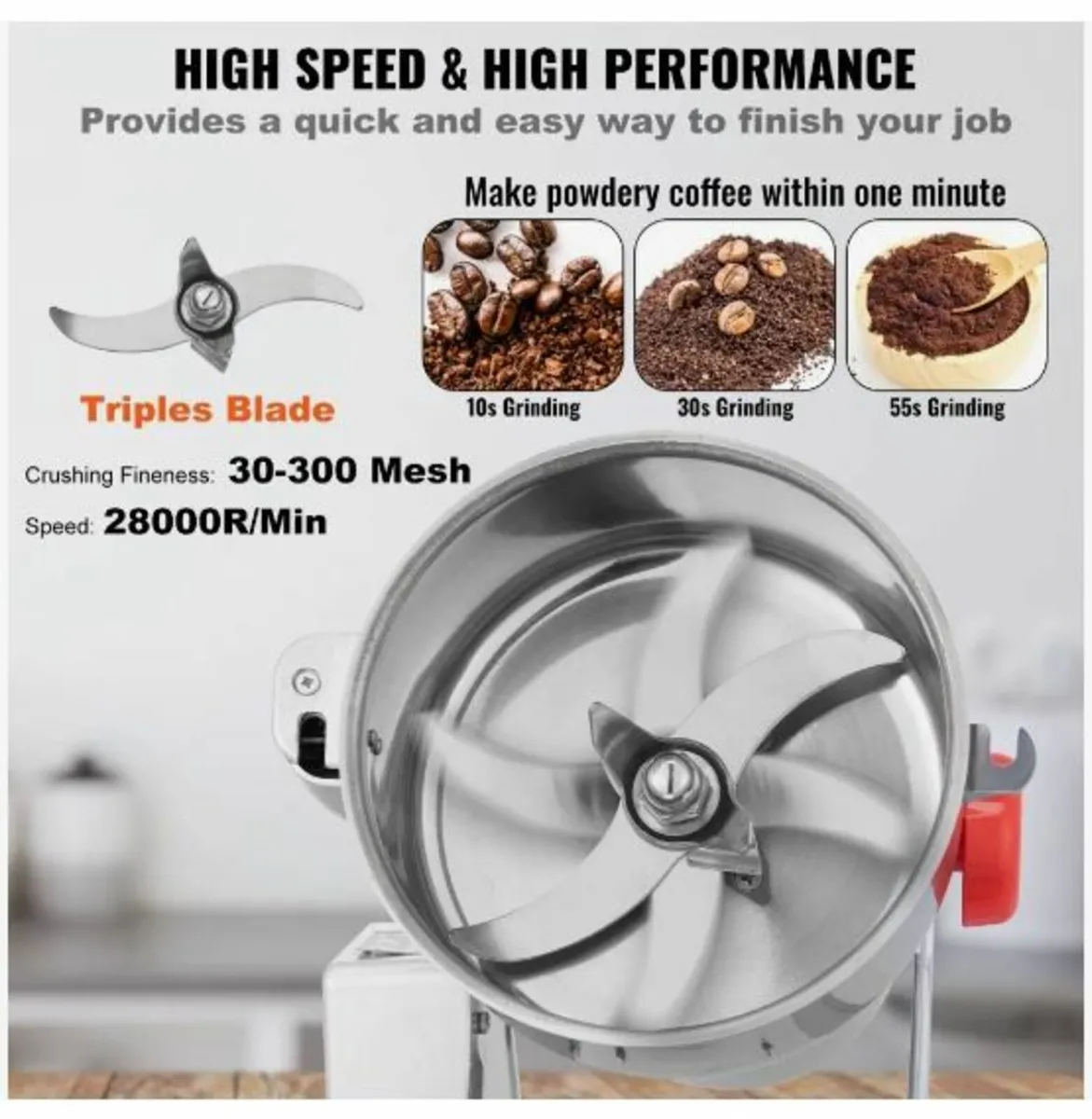 1000g Electric Grain Mill Grinder - Image 4