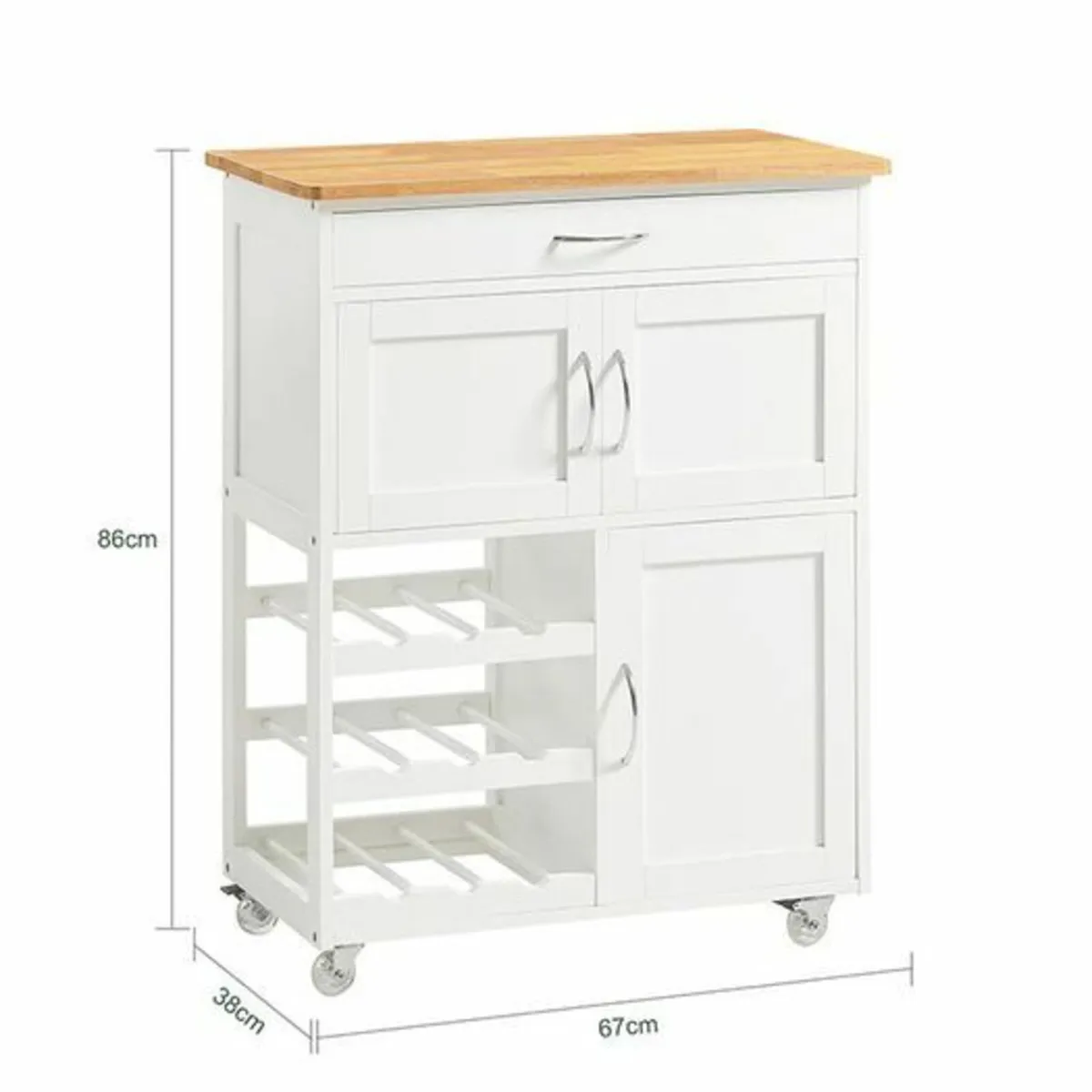 Serving Trolley Kitchen Cabinet on wheels - Image 2