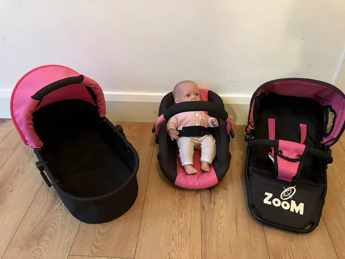 Doll Buggy with Car Seat and Pram - Image 3