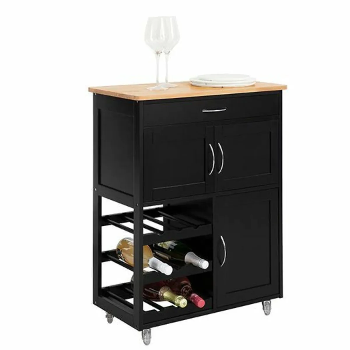 Serving Trolley Cabinet black or white FREE DELIVE - Image 1