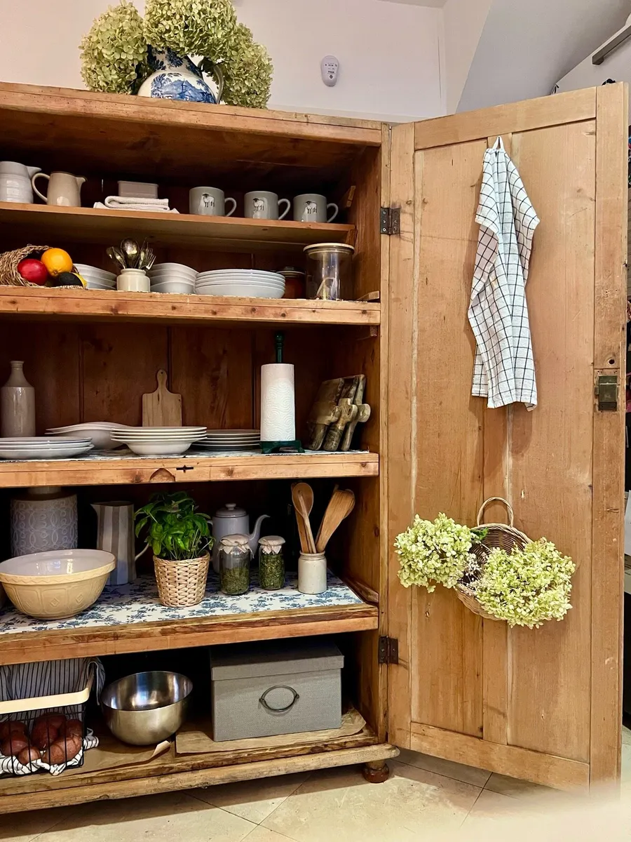 Antique pine dresser and a vintage one - Image 2